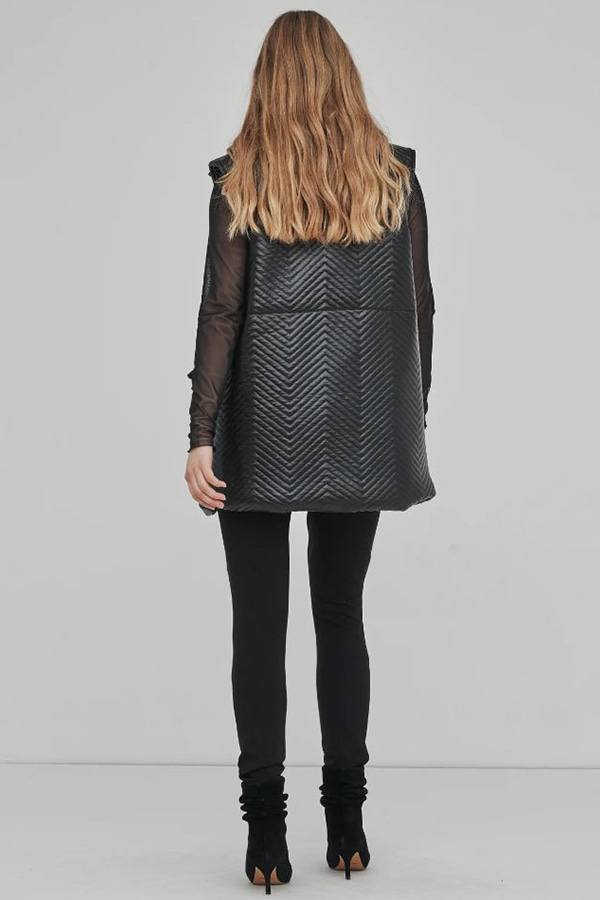 QUILTED VEST NU - 000 BLACK